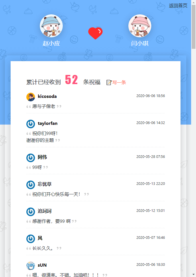 Typecho情侣主题Brave(勇敢爱)插图4